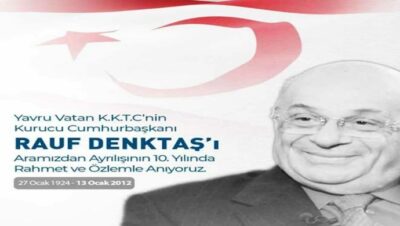 Kuzey Kıbrıs Türk Cumhuriyeti’nin kurucu Cumhurbaşkanı merhum Rauf Denktaş’ı ölümünün 10. yılında rahmet ve minnetle anıyoruz