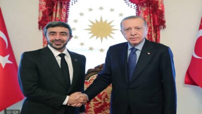 Cumhurbaşkanı Erdoğan, BAE Dışişleri ve Uluslararası İşbirliği Bakanı Şeyh Abdullah bin Zayid’i kabul etti