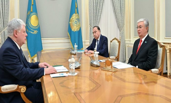 Cumhurbaşkanı Kassym-Jomart Tokayev, Rusya’nın Kazakistan Büyükelçisi Aleksey Borodavkin’i kabul etti